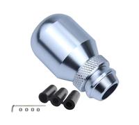 Lspbfkq Levier Changement Vitesse Moteurs Universels Tête Manuelle Rétractable Alliage Aluminium Poignée Longueur Réglable Pommeau Levier Vitesse(1piece silver)
