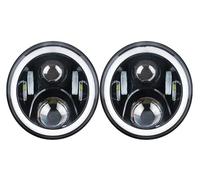 Lspbfkq phares avant Phare LED 7 Pouces Avec Feux Jour Pour Land Pour Rover Pour Defender Feux avants auto(G)