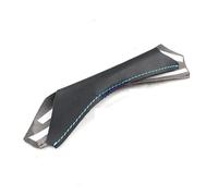 Lspbfkq Pour BMW Série 3 E90 E91 2005 - 2012 Poignée Porte En Cuir Microfibre Noir Avec Ligne Rouge Et Bleue Accessoires D'intérieur Voiture Garniture Intérieure Poignées(Gauche)