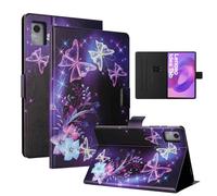 LSPCASA Coque pour Lenovo Idea Tab 11 Pouces 2025 Housse Tablette Idea Tab 11" TB-336ZU TB-336FU PU Protection Cuir avec Fente pour Carte et Support Fonction Flip Portefeuille Étui Papillon Violet