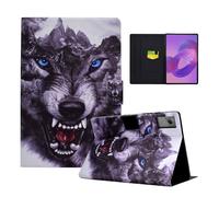LSPCASA Coque pour Lenovo Idea Tab 11 Pouces 2025 Housse Tablette Lenovo Idea Tab 11" TB-336ZU TB-336FU PU Protection Cuir avec Fente pour Carte et Support Fonction Flip Portefeuille Étui Chien-Loup