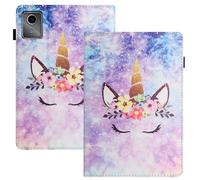 LSPCASA Coque pour Lenovo Idea Tab 11 Pouces 2025 Housse Tablette Lenovo Idea Tab 11" TB-336ZU TB-336FU PU Protection Cuir avec Fente pour Carte et Support Fonction Flip Portefeuille Étui Licorne