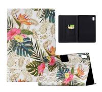 LSPCASA Coque pour Lenovo Tab M9 9 Pouces TB310FU 2023 Housse Tablette Lenovo Tab M9 9" Protection PU Cuir avec Fente pour Carte Support Flip Portefeuille Étui Ananas doré