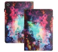 LSPCASA Coque pour Samsung Galaxy Tab A11 Plus 11 Pouces 2025/Tab A9 Plus 2023 Housse Tablette SM-X230/X235/X236B PU Protection Cuir avec Fente pour Carte et Support Flip Étui Ciel étoilé