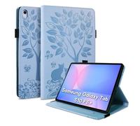 LSPCASA Coque pour Samsung Galaxy Tab S10 FE+ 2025 13.1 Pouces Étui en Cuir PU Housse de Protection pour Galaxy Tab S10 FE Plus SM-X620 X626 X626B avec Porte-Stylo et Support Tablette Case Bleu