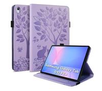 LSPCASA Coque pour Samsung Galaxy Tab S10 FE+ 2025 13.1 Pouces Étui en Cuir PU Housse de Protection pour Galaxy Tab S10 FE Plus SM-X620 X626 X626B avec Porte-Stylo et Support Tablette Case Rose Violet
