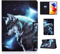 LSPCASA Coque pour Xiaomi Redmi Pad 2 Pro 12.1 Pouces 2025 Housse de Protection Tablette PU Cuir avec Fente pour Carte et Support Flip Étui pour Xiaomi Redmi Pad 2 Pro 2025 12.1" Loup