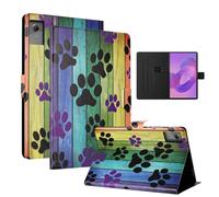 LSPCASA Étui pour Lenovo Idea Tab Plus 12,1" 2025 TB361ZU TB361FU Étui Lenovo Idea Tab Plus 12,1" en cuir synthétique à rabat avec fentes pour cartes de crédit Portefeuille Tablette Case Patte de chat