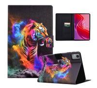 LSPCASA Étui pour Lenovo Tab M11 11.0 Pouces avec Fentes pour Cartes, Béquille et Housse Protection - Coque Tablette 11 Pouces Tigresse