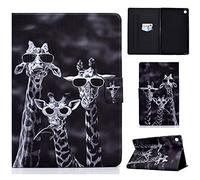 LSPCASA Étui pour Tablette pour Lenovo Tab M10 Plus 3e génération en Cuir PU Support Folio Cover Coque de Protection Auto Wake/Sleep Lenovo M10 Plus 3rd Gen Case Girafe