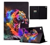 LSPCASA Housse Protection pour iPad 10.2 / iPad 9th Gen / 8th Gen / 7th Gen Etui iPad 9eme Generation avec Fentes pour Cartes Coque iPad 9eme Generation Tigresse