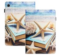 LSPCASA Housse Tablette pour Samsung Galaxy Tab A7 10.4 SM-T500/T505 PU+TPU Coque Tablette Samsung Tab A7 Réveil/Veille Automatique Coque Galaxy Tab A7 étoile de mer