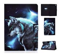 LSPCASA Lenovo Tablet Case pour Lenovo Tab M10 Gen 3 PU Cuir Matériau Stand Folio Cover Coque de Protection Auto Wake/Sleep Lenovo M10 3rd Gen Case Louve