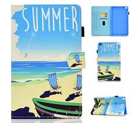 Lspcase Coque Galaxy Tab A 8.0 Pouces 2019 Housse Protecteur en Cuir PU avec TPU Silicone Etui Flip Cover Portefeuille Carte de Slot Case pour Samsung Galaxy Tab A 8.0 SM-T290 SM-T295 Plage
