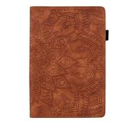 Lspcase Coque Galaxy Tab A 8 Pouces 2019 Motif Mandala Fleur PU Cuir Flip Housse Étui Cover Pochette Support avec Porte-Cartes et Porte-Stylo pour Samsung Galaxy Tab A 8.0 2019 SM-T290 SM-T295 Marron