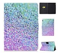 Lspcase Coque Huawei Media T3 10 9.6 Pouces Etui Flip Cover Coque en Cuir PU avec TPU Silicone Housse Stand Support，Fonction Sommeil/Réveil Automatique et Carte de Crédit Slot - Sable Coloré