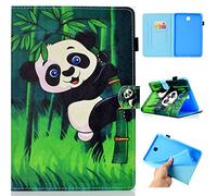 Lspcase Coque pour Samsung Galaxy Tab A 8 Pouces SM-T350 T355 Folio Flip Stand Smart Etui Case Cover pour Samsung Galaxy Tab A 8 avec Porte-Stylo, Carte de Slot et Magnétiques Panda