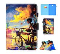 Lspcase Coque pour Samsung Galaxy Tab A 8 Pouces SM-T350 T355 Folio Flip Stand Smart Etui Case Cover pour Samsung Galaxy Tab A 8 avec Porte-Stylo, Carte de Slot et Magnétiques Peinture à Impression