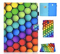 Lspcase Coque Samsung Tab A 10.5 Pouces Etui Cuir PU Pouces Pochette Flip Stand Tablette Housse Protecteur AVCE Dormir/Réveiller Auto pour Samsung Galaxy Tab A 10.5" SM-T590 SM-T595 Boule Colorée