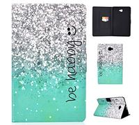 Lspcase Etui Samsung Tab A6 10.1 Pouces, Flip Smart PU Leather Silicone Interne Fonction Stand Housse Protection pour Samsung Galaxy Tab A6 10.1 Pouces SM-T580 SM-T585 2016 Be Happy