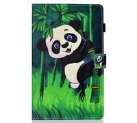 Lspcase Etui Samsung Tab A6 10.1 Pouces, Flip Smart PU Leather Silicone Interne Fonction Stand Housse Coque Protection pour Samsung Galaxy Tab A6 10.1 Pouces SM-T580 SM-T585 2016 Panda