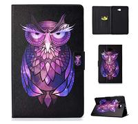 Lspcase Etui Samsung Tab A6 10.1 Pouces, Flip Smart PU Leather Silicone Interne Fonction Stand Housse Protection pour Samsung Galaxy Tab A6 10.1 Pouces SM-T580 SM-T585 2016 Hibou Violet