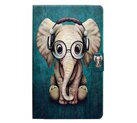 Lspcase Samsung Galaxy Tab E 9.6 Pouces SM-T560 / T561 Coque Motif Bébé Éléphant PU Cuir Flip Housse Étui Cover Case Wallet Pochette Support avec Porte-Cartes pour Samsung Galaxy Tab E 9.6 Pouces