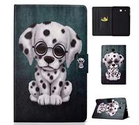 Lspcase Samsung Galaxy Tab E 9.6 Pouces SM-T560 / T561 Coque Motif Chien Tacheté PU Cuir Flip Housse Étui Cover Case Wallet Pochette Support avec Porte-Cartes pour Samsung Galaxy Tab E 9.6 Pouces