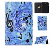 Lspcase Samsung Galaxy Tab E 9.6 Pouces SM-T560 / T561 Coque Motif Musique PU Cuir Flip Housse Étui Cover Case Wallet Pochette Support avec Porte-Cartes pour Samsung Galaxy Tab E 9.6 Pouces