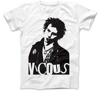 LSQ&SL Sid Vicious Tribute T-Shirt Cotton Punk Manches Courtes(Large)