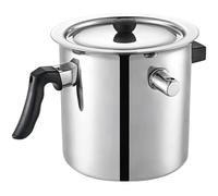 LSQXSS Casserole à Lait à Double paroi de 3 L avec sifflet, poignée en Bakélite, Acier Inoxydable 304 - Casserole pour Faire Fondre la Cire ou Le Lait, Bain-Marie, Compatible gaz et électriques
