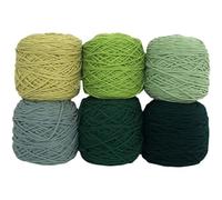 LSQXSS Kit de fil acrylique pour crochet et tricot pour débutants,fil 8 brins pour pistolet à touffeter,tricot à la main d'écharpes et de bonnets,fil pour la fabrication de tapis,7 onces par écheveau