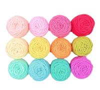 LSQXSS Laine à crocheter à l'aiguille à punch, couleurs assorties, 8 brins, grosse laine pour tricoter des écharpes et des bonnets à la main, poupée au crochet, 25 g par écheveau, 100% acrylique