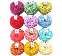 LSQXSS Laine à crocheter à l'aiguille à punch, couleurs assorties, 8 brins, grosse laine pour tricoter des écharpes et des bonnets à la main, poupée au crochet, 25 g par écheveau, 100% acrylique
