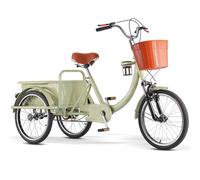 LSQXSS Tricycle Cargo avec Cabine arrière, vélo à 3 Roues avec Roues de 20 Pouces, Tricycle Adulte avec Double freinage, vélo à Assistance électrique pour Les Loisirs, Le Shopping,Suspension Avant