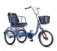 LSQXSS Tricycle pour Personnes âgées, siège Confortable, Freins Avant et arrière, Tricycle de croisière, vélo à 3 Roues, Fourche Avant à Amortisseur