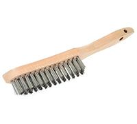 LSR Tools Brosse métallique en acier 5 rangées de, 280 mm, renforcé avec manche en bois, 4001005