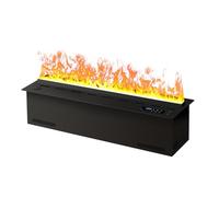 LSRFXF Insert de Cheminée Électrique 3D À Vapeur d'eau, Cheminée Atomisée, Humidificateur de Cheminée À Remplissage Automatique d'eau, Application Intelligente/télécommande/Commande Tactile