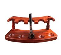 LSRFXF Support de Pipe en Bois Massif pour Fumer des Pipes, Support de Pipe à Tabac en Bois pour 5 Pipes à Tabac, Support de Pipe à Tabac Fait à la Main Adapté à la Plupart des Pipes