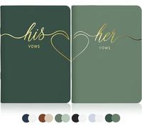 LSSH GmbH Livres de vœux de mariage, livres de vœux originaux pour elle et lui, parfaits pour le jour de votre mariage, 28 pages, 14 x 10,2 cm (vert foncé et sauge)