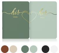 LSSH GmbH Livres de vœux de mariage originaux pour lui et elle, accessoire de mariage parfait pour votre anniversaire de mariage, 28 pages, 14 x 10,2 cm (menthe et sauge)