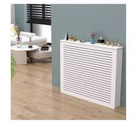 LSSHQ Cache-radiateur, Cloison Verticale, MDF Laqué Blanc, Peut Placer Des Décorations, Adaptées Au Salon, À La Chambre, Couloir Couvercle de Radiateur(23.6x23.6x7.8in/60x60x20cm)