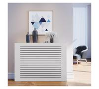 LSSHQ Cache-radiateur, MDF Laqué Blanc Cache Radiateur Bois, Peut Placer Des Décorations, Adaptées Au Salon, À La Chambre, Couloir Couvercle de(35.4x35.4x7.8in/90x90x20cm)