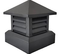 LSSHQ Chapeau de Cheminée Carré en Alliage D'aluminium, Couvercle de Cheminée Anti Pluie for Base Carrée, Tuyau Vent Sommet Pare-Pluie Installation Facile(45x45cm/17.7x17.7in)