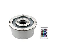 LSSHQ Lumières de Fontaine D'anneau de LED, Lumière sous-Marine RVB IP68 Étanche 12V/24V Changement de Couleur Submersible Éclairage Paysager pour La Piscine de La Fontaine de Jardin