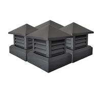 LSSHQ Villa Chapeau Cheminée en Alliage D'aluminium Chapeau Cheminée pour Poêle À Bois, Couvercle Cheminée Anti Pluie for Base Carrée Installation Facile(50x50cm/19.6x19.6in)