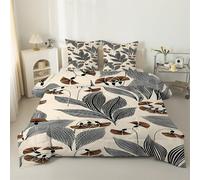 LSSLK Couette 260x240 Lignes Abstraites Imprimée, Couette 4 Saisons sans Housse Réversible Vintage Edredon Légère Lavable avec 2 Taies d’Oreiller pour Lit 2 Personnes #Y304