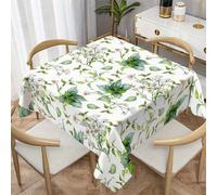 LSSLK Nappe Carrée 120x120 cm Floral Printanier, Nappe de Table Anti Tache Imperméable Lavable Botanique Sauvage pour Balcon Table Basse Petite Table Cuisine Jardin Terrasse Décoration Y-62