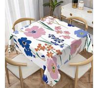 LSSLK Nappe Carrée 140x140 cm Fleurs Vintage, Nappe de Table Anti Tache Imperméable Lavable Feuilles Fleurs pour Balcon Table Basse Petite Table Cuisine Jardin Terrasse Décoration Y-92
