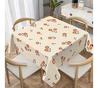LSSLK Nappe Carrée 140x140 cm Printemps, Nappe de Table Anti Tache Imperméable Lavable Botanique Sauvage pour Balcon Table Basse Petite Table Cuisine Jardin Terrasse Décoration Y-70